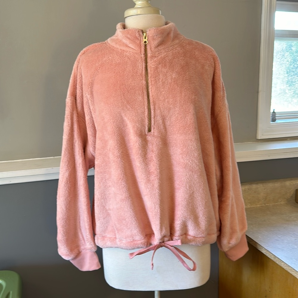 NWT Old Navy pink pullover fleece size L Large